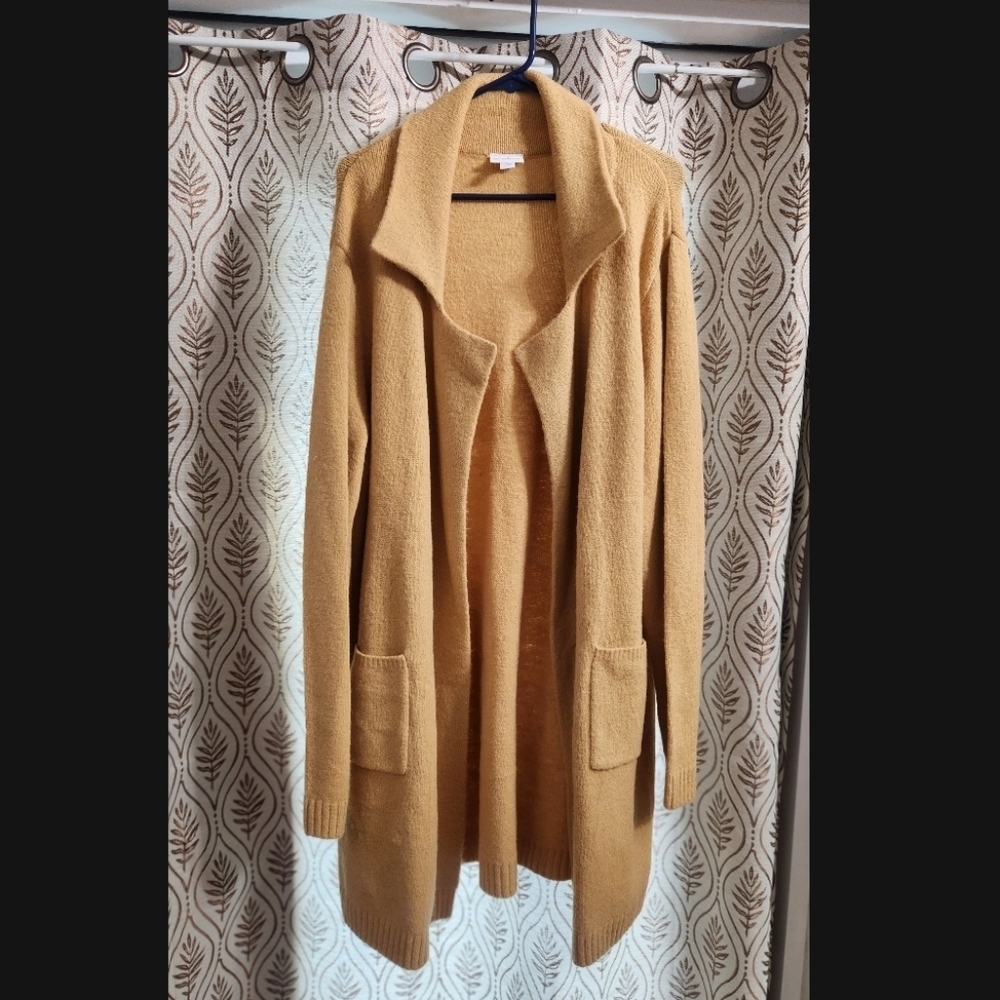 LuLaRoe Long Open-Front Pocket Cardigan - Camel/Tan